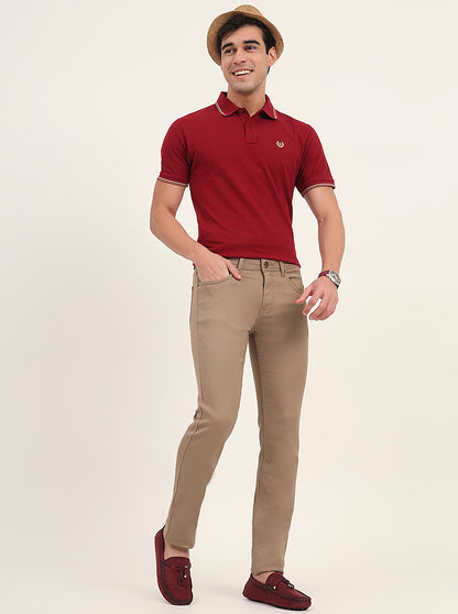 Beige Washed Narrow Fit Jeans | Greenfibre
