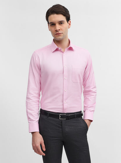 Pink Solid Regular Fit Formal Shirt | JadeBlue