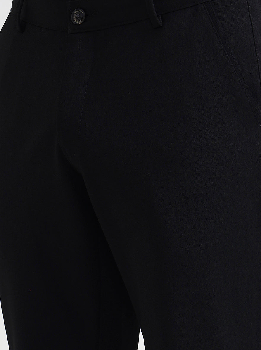 Black Solid Slim Fit Club Wear Trouser | Wyre