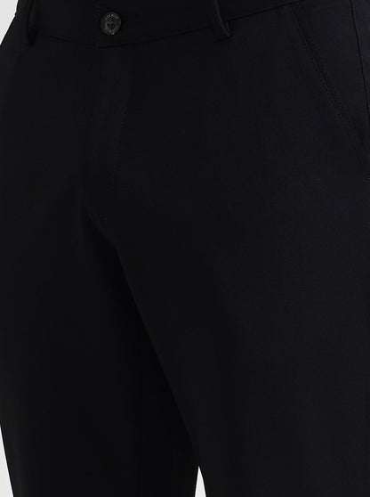 Black Solid Slim Fit Club Wear Trouser | Wyre