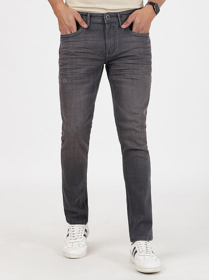 Grey Washed Slim Fit Jeans | JadeBlue