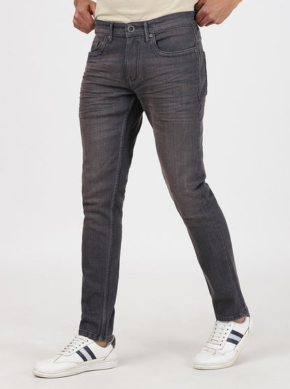 Grey Washed Slim Fit Jeans | JadeBlue