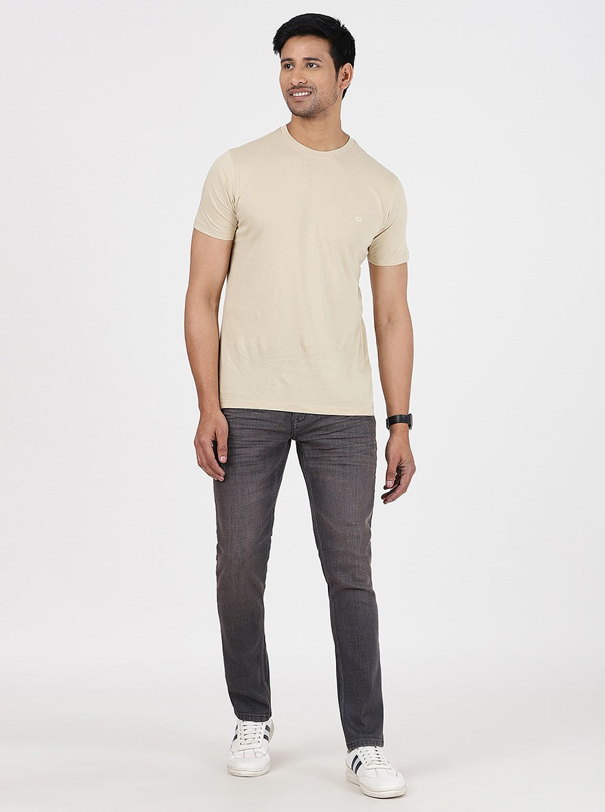 Grey Washed Slim Fit Jeans | JadeBlue
