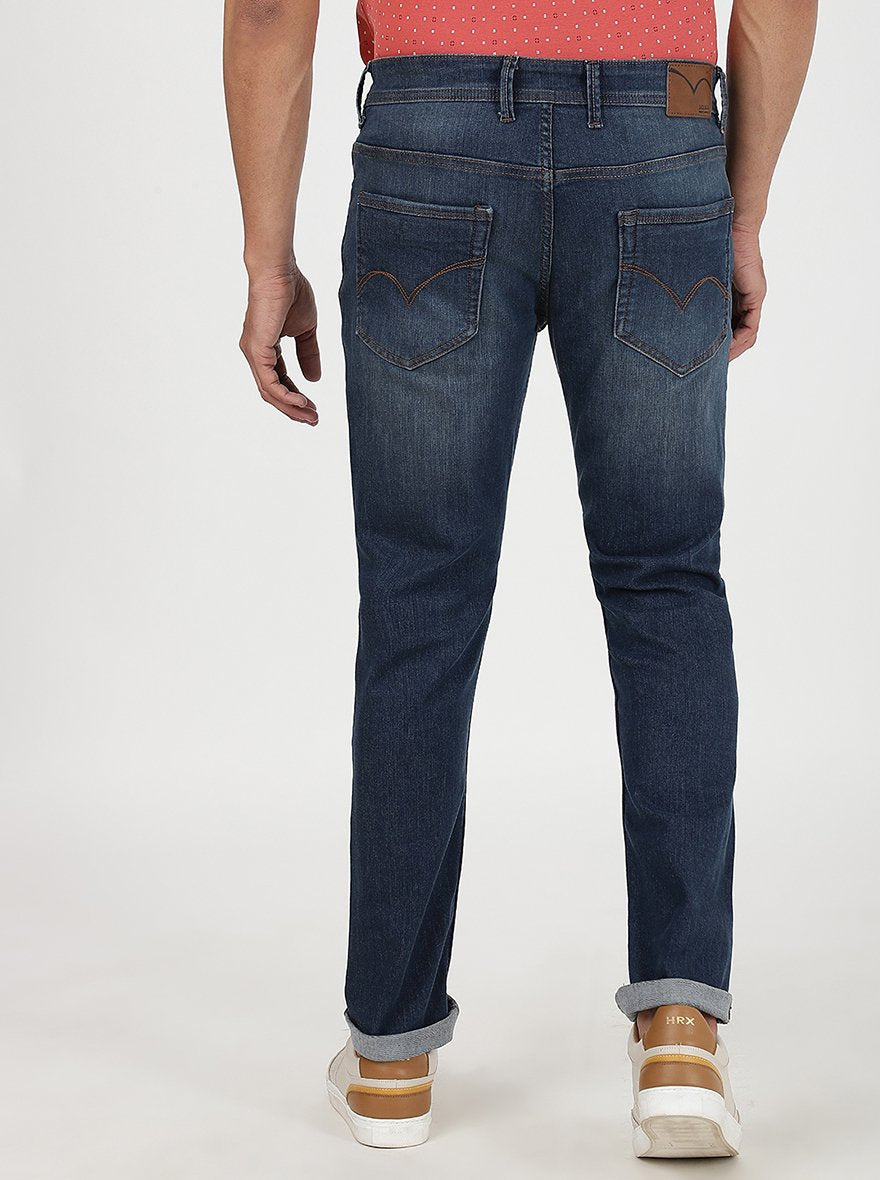 Blue Washed Slim Fit Jeans | JadeBlue