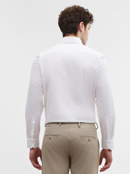 White Solid Regular Fit Formal Shirt | JadeBlue