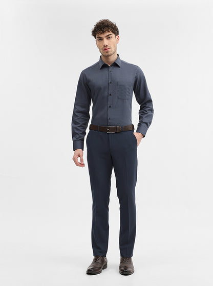 Grey Solid Regular Fit Formal Shirt | JadeBlue