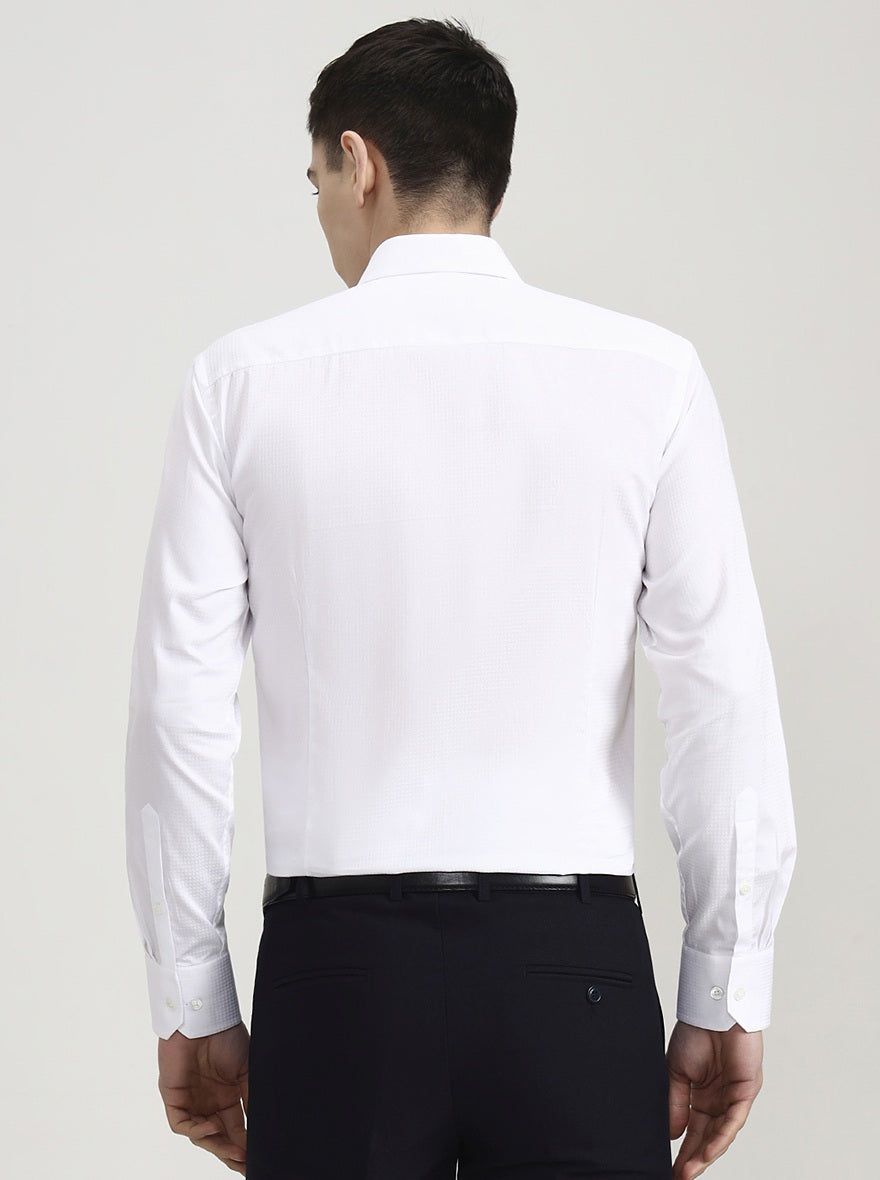 White Solid Slim Fit Formal Shirt | JadeBlue Super Luxe