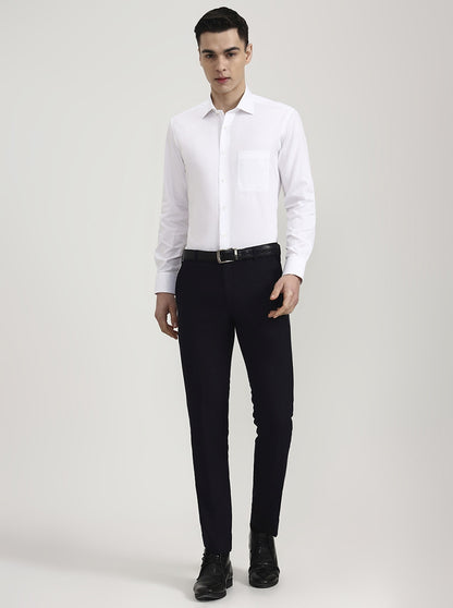 White Solid Slim Fit Formal Shirt | JadeBlue Super Luxe