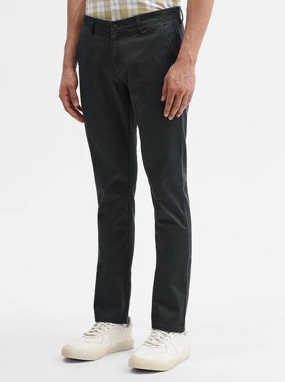 Charcoal Grey Solid Super Slim Fit Casual Trouser | Greenfibre