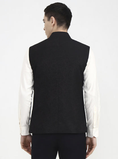 Grey Printed Regular Fit Waistcoat | Wyre