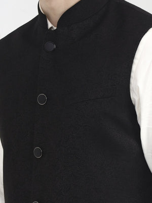 Grey Printed Regular Fit Waistcoat | Wyre