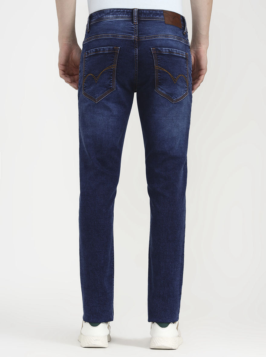 Indigo Blue Washed Slim Fit Jeans | JadeBlue