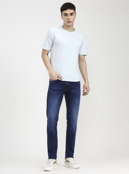 Indigo Blue Washed Slim Fit Jeans | JadeBlue
