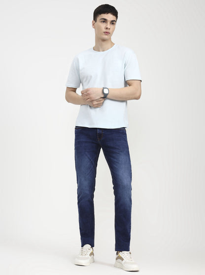 Indigo Blue Washed Slim Fit Jeans | JadeBlue