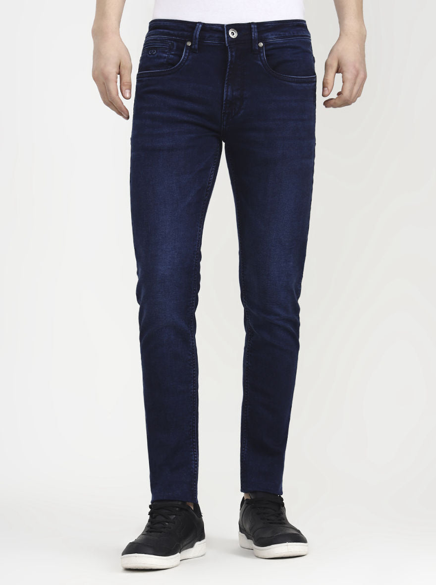 Ink Blue Washed Slim Fit Jeans | JadeBlue