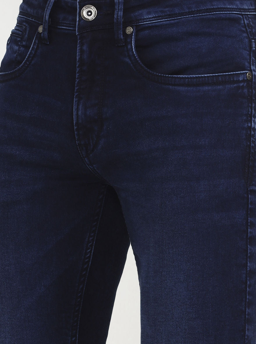 Ink Blue Washed Slim Fit Jeans | JadeBlue