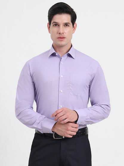 Purple Solid Regular Fit Formal Shirt | JadeBlue