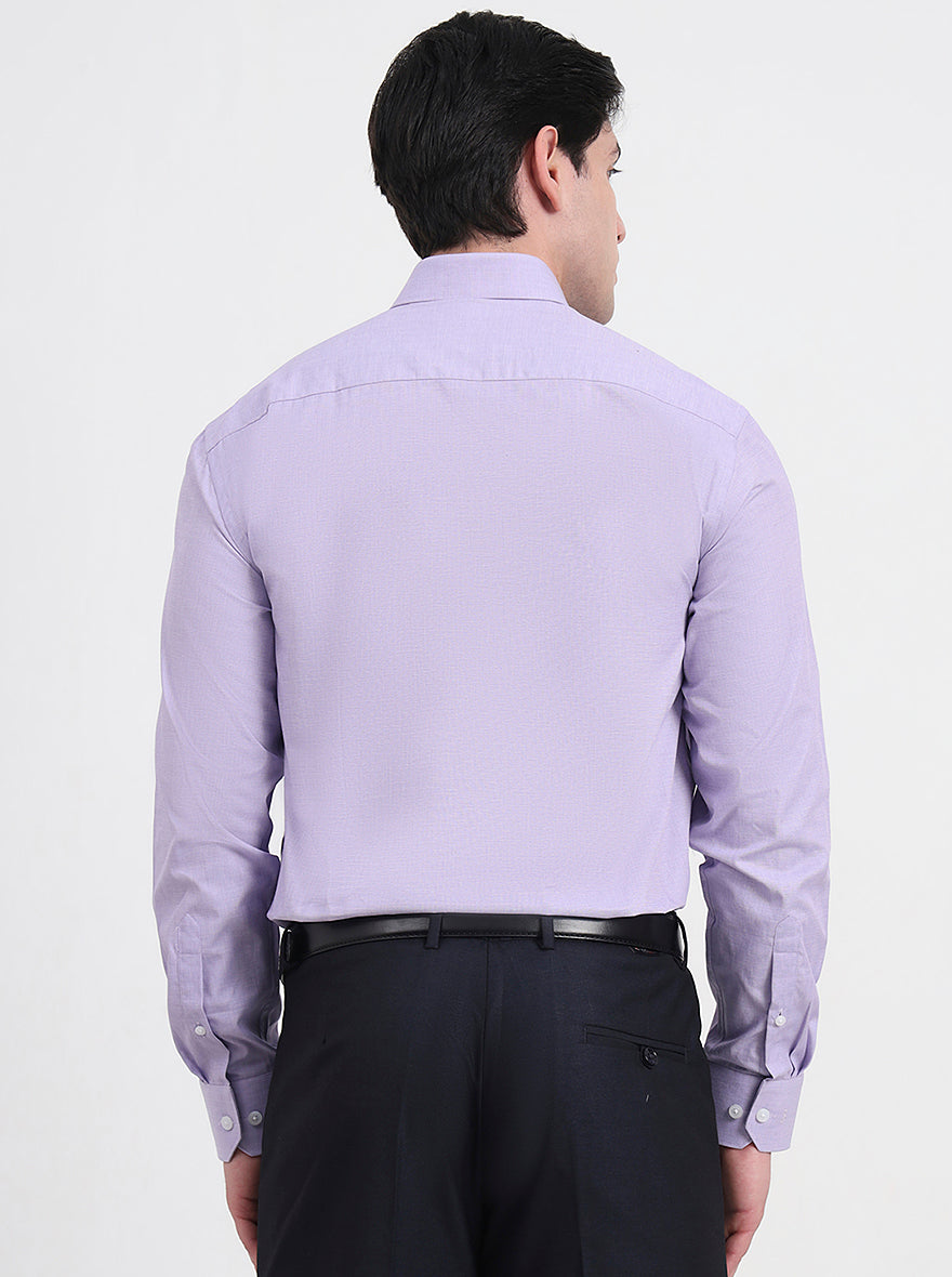 Purple Solid Regular Fit Formal Shirt | JadeBlue