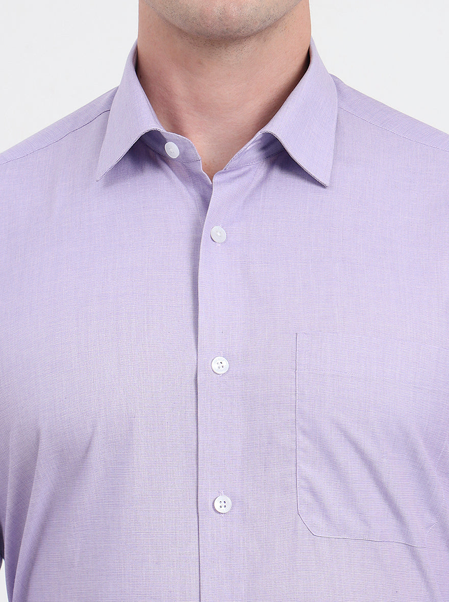 Purple Solid Regular Fit Formal Shirt | JadeBlue
