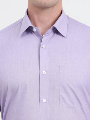 Purple Solid Regular Fit Formal Shirt | JadeBlue