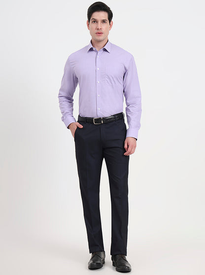 Purple Solid Regular Fit Formal Shirt | JadeBlue