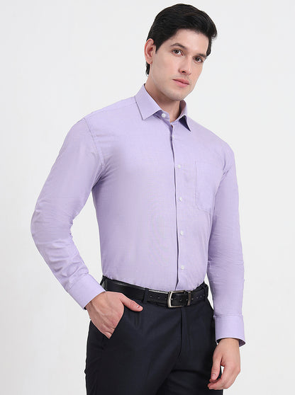 Purple Solid Regular Fit Formal Shirt | JadeBlue