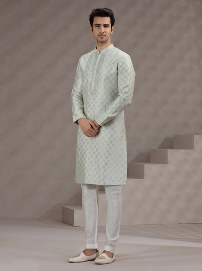 Pista Green Printed Kurta Pajama | TULA