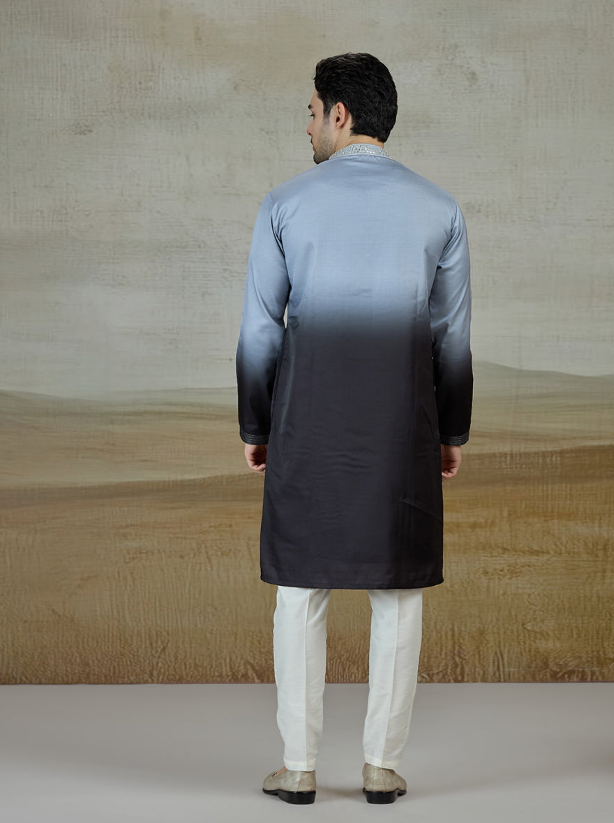 Grey Embroidered Kurta Pajama | TULA