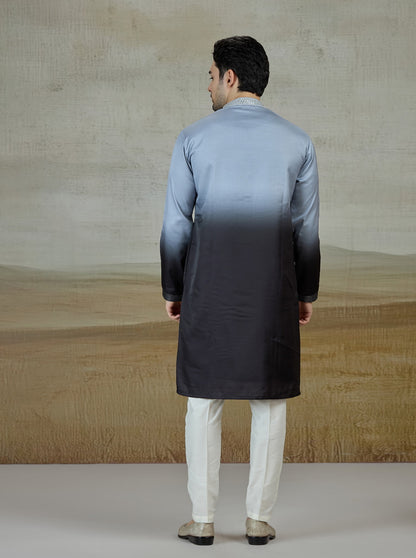 Grey Embroidered Kurta Pajama | TULA