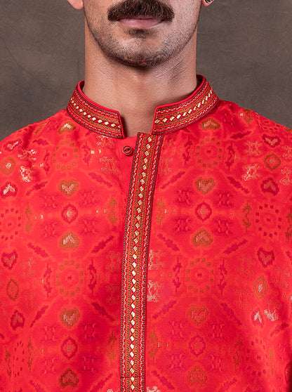 Red Embroidered  Kurta Pajama | Virasana