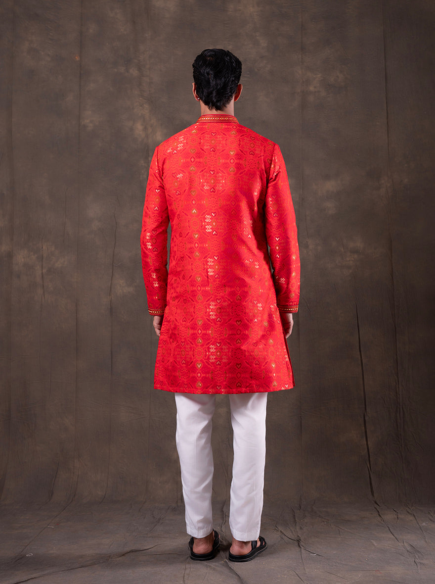 Red Embroidered  Kurta Pajama | Virasana