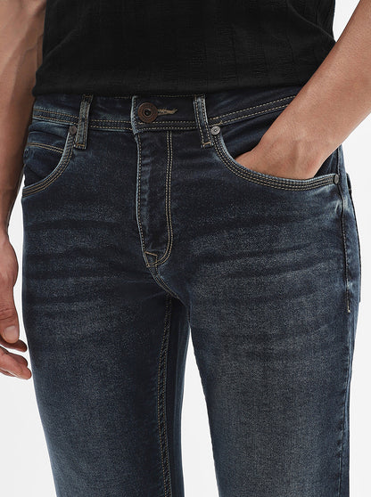 Dark Indigo Washed Slim Fit Jeans | JadeBlue