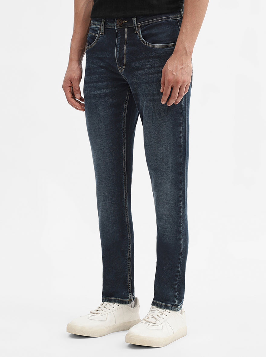 Dark Indigo Washed Slim Fit Jeans | JadeBlue