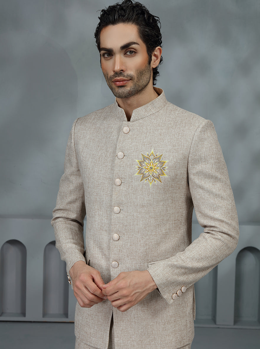 Light Purple Embroidered Jodhpuri Suit | TULA