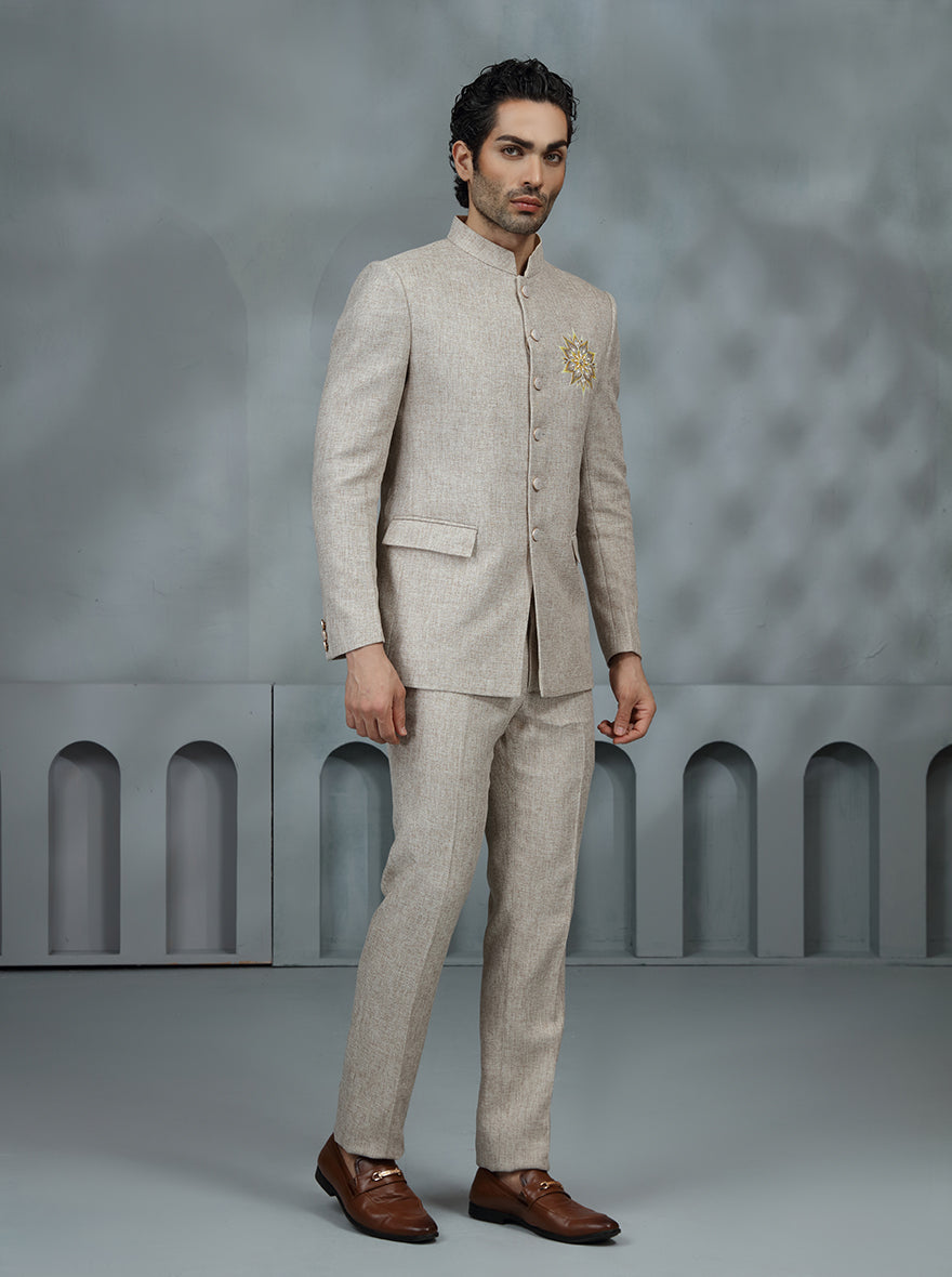 Light Purple Embroidered Jodhpuri Suit | TULA