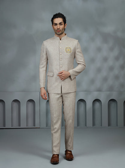 Light Purple Embroidered Jodhpuri Suit | TULA