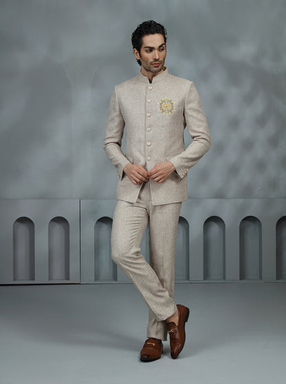 Light Purple Embroidered Jodhpuri Suit | TULA