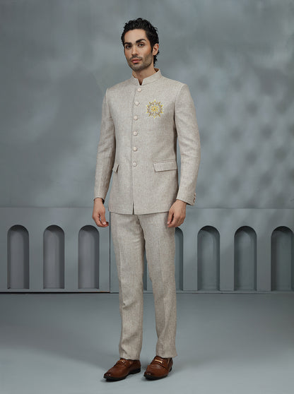 Light Purple Embroidered Jodhpuri Suit | TULA