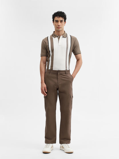 Brown Solid Slim Fit Cargo Pant | Greenfibre