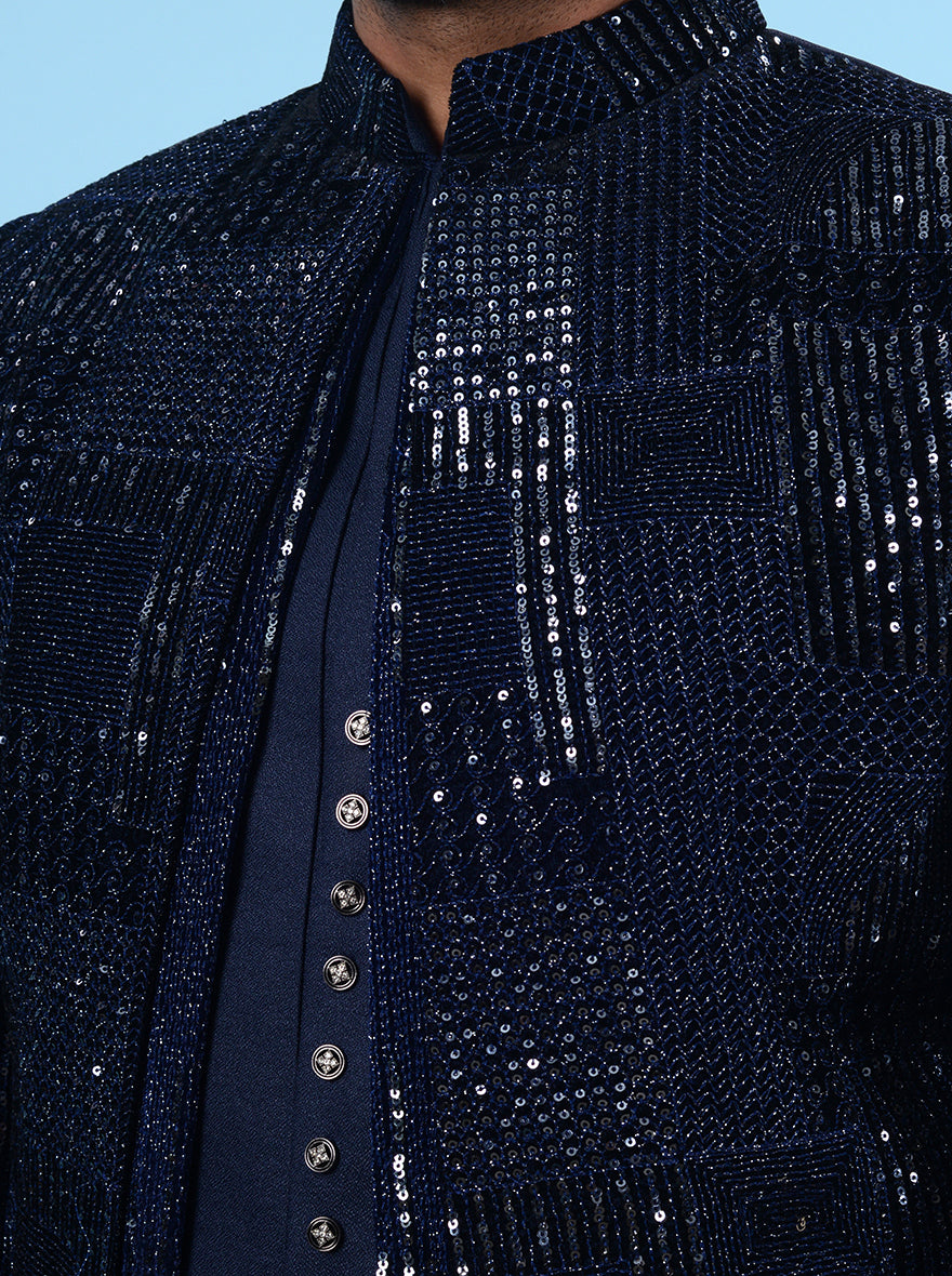 Navy Blue Indowestern | TULA