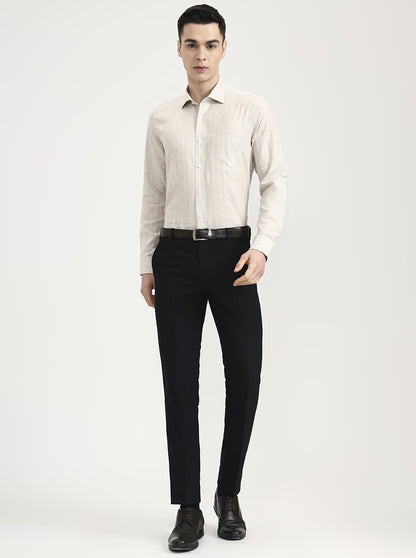 Natural Striped Slim Fit Formal Shirt | JadeBlue