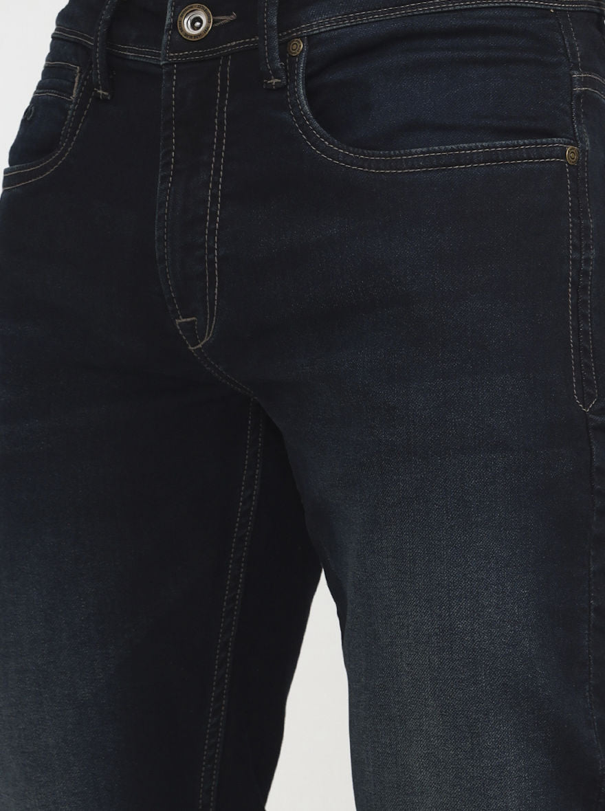 Indigo Blue Washed Slim Fit Jeans | JadeBlue