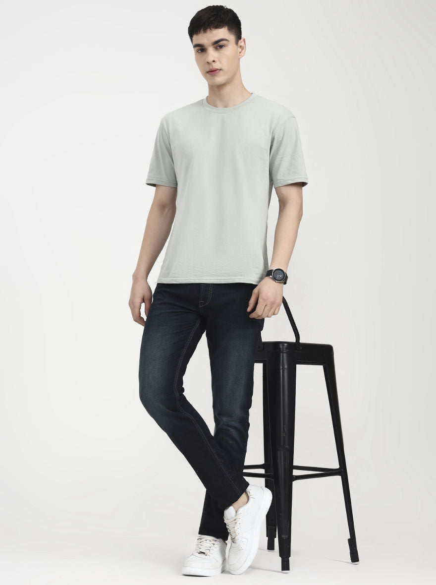 Indigo Blue Washed Slim Fit Jeans | JadeBlue