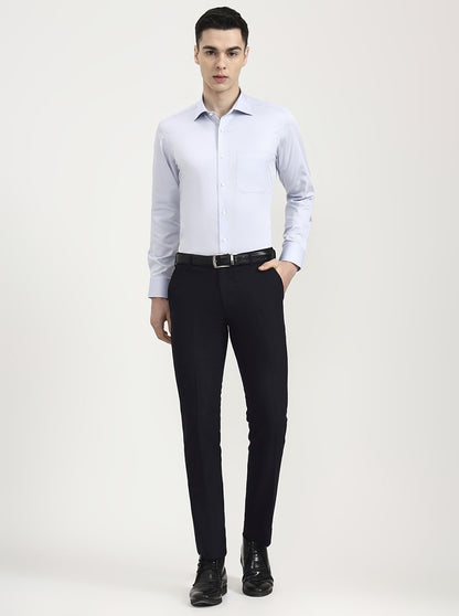 Sky Blue Solid Slim Fit Formal Shirt | JadeBlue Super Luxe