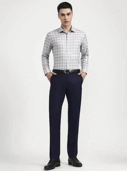 Fawn Checked Slim Fit Formal Shirt | Metal