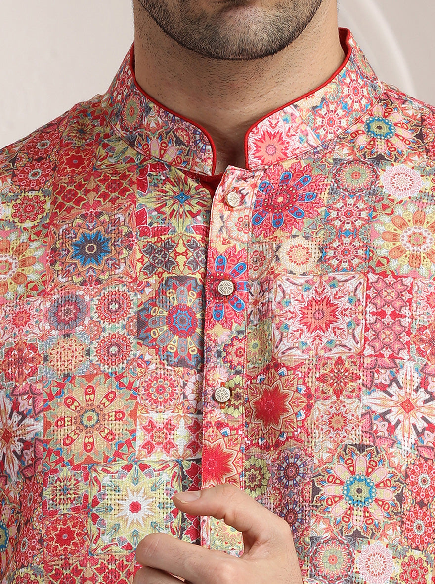 Pink Printed Kurta | The Kurta Company