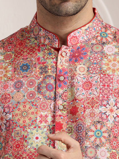 Pink Printed Kurta | The Kurta Company