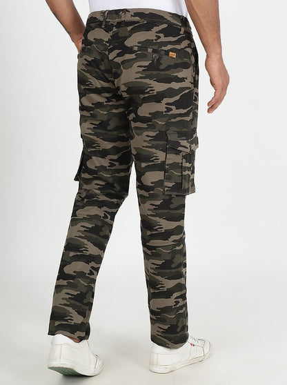 Camouflage Printed Slim Fit Cargo Pant | JadeBlue