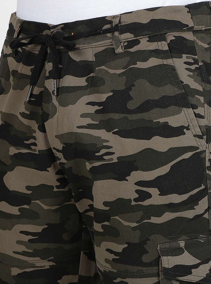 Camouflage Printed Slim Fit Cargo Pant | JadeBlue