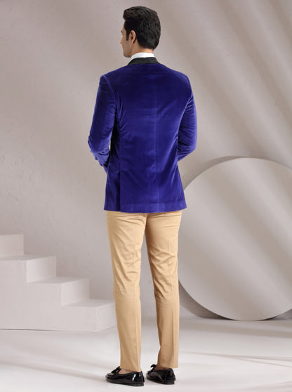 Blue Velvet Solid Suit | JadeBlue